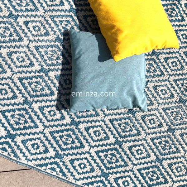 rollen niet verwant Indica Outdoor vloerkleed (120 x 180 cm) Aquatika Blauw - Outdoor Textiel & Sfeer  - Eminza