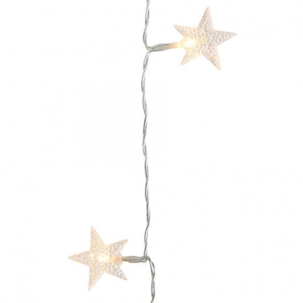 Verantwoordelijk persoon Verliefd eenvoudig Lichtsnoer Besneeuwde sterren Wit 20 LED - Kerstdecoratie voor de woning -  Eminza