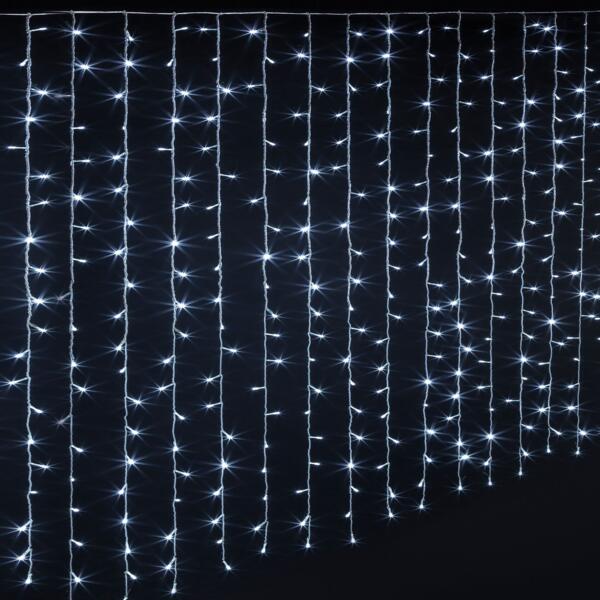 Rideau lumineux H1,50 m 150 LED Blanc froid
