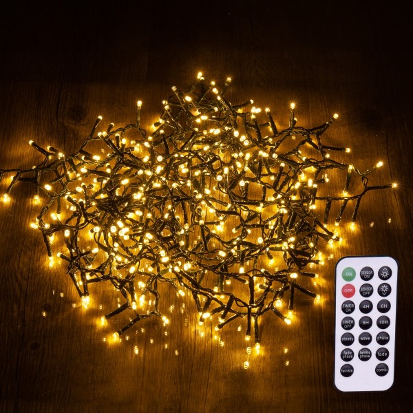 Uiterlijk geestelijke gezondheid Badkamer Lichtsnoer met afstandsbediening 14 m warmwit 700 LED - Kerstverlichting -  Eminza