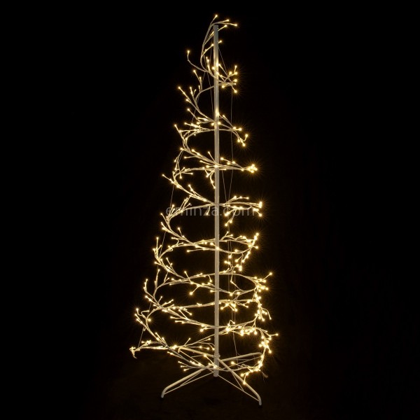 restjes rijk Opmerkelijk Verlichte spiraal kerstboom Spiralis Blanc H150 cm warmwit -  Kunstkerstbomen en kunstbomen - Eminza