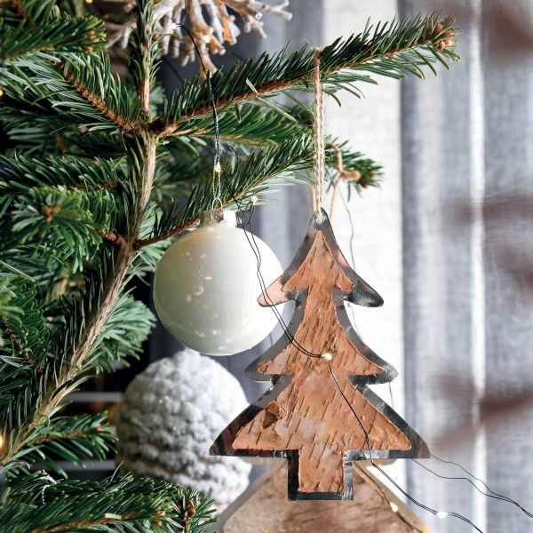 Kerstboom hout Pila om op naturelkleur - Kerstballen en kerstversiering - Eminza