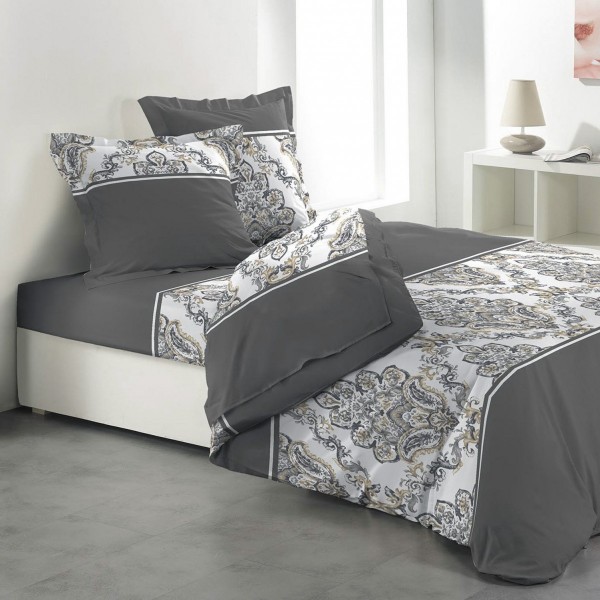 Juego de sábanas algodón superior cama 135 4 piezas Ornement - Ropa de cama - Eminza