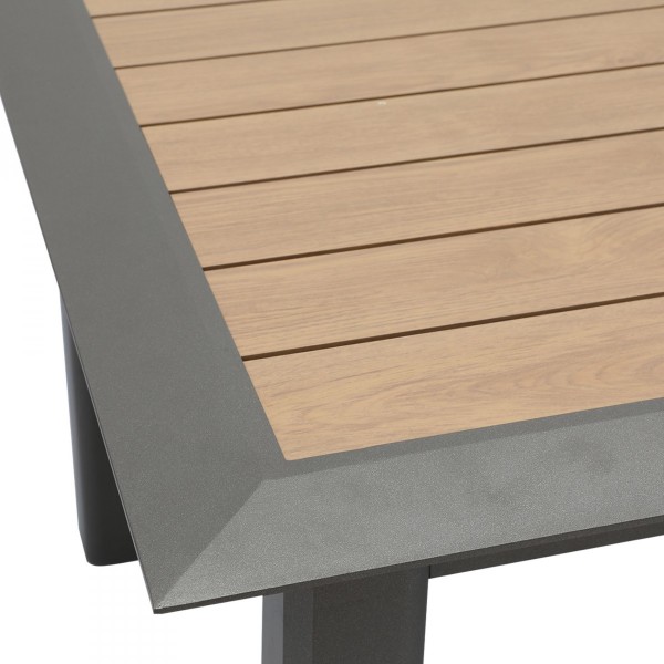 krans stormloop Idioot Tuintafel uitschuifbaar Aluminium Allure (254 x 115 cm) - Honingkleur/Taupe  - Tuinset, tafel en stoelen - Eminza