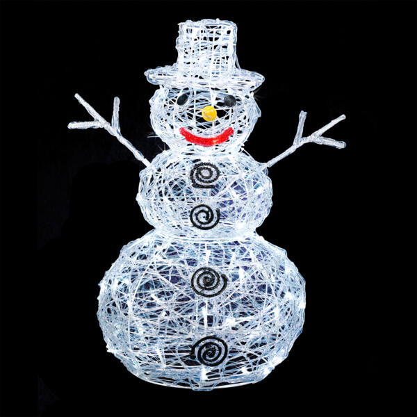 Bonhomme de neige lumineux Carlo Blanc froid 100 LED