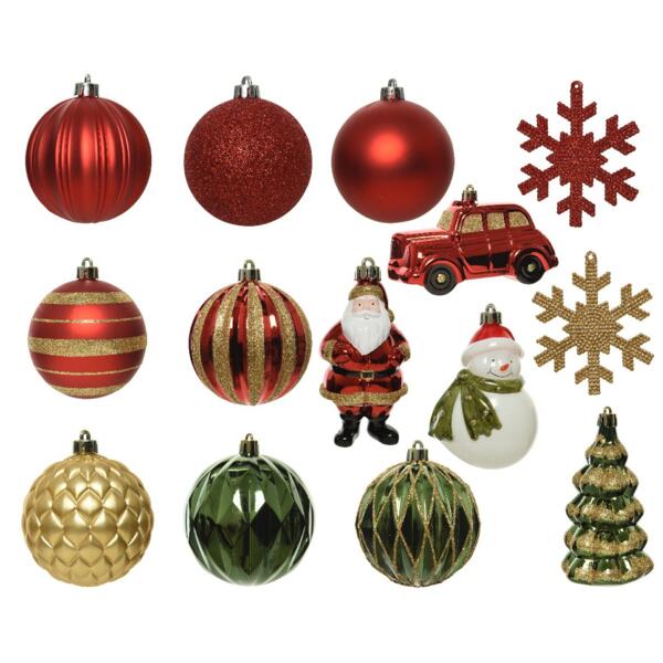 Kit de decoración para árbol de Navidad Tradición Oro