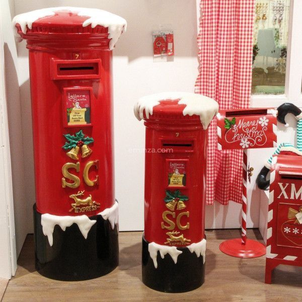 Santa's carte de Noël Post Box-assemblé Boîte aux lettres-Festive thème 