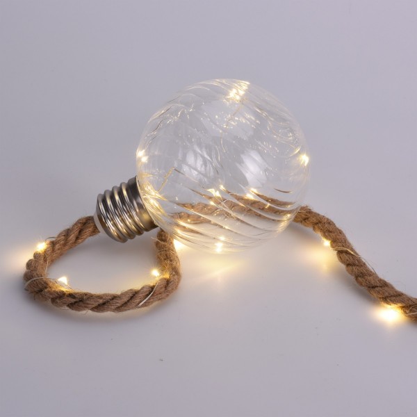 Altaar arm Luiheid Lichtsnoer Touw met lege kerstbal warmwit - Kerstdecoratie voor de woning -  Eminza