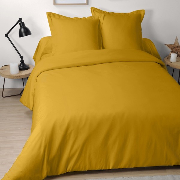 Funda nórdica algodón (200 cm) Amarillo mostaza - Ropa de cama Eminza