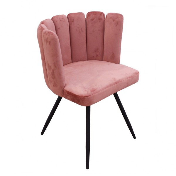 2 stoelen Fluweel Ariel Roze - Zitmeubelen - Eminza