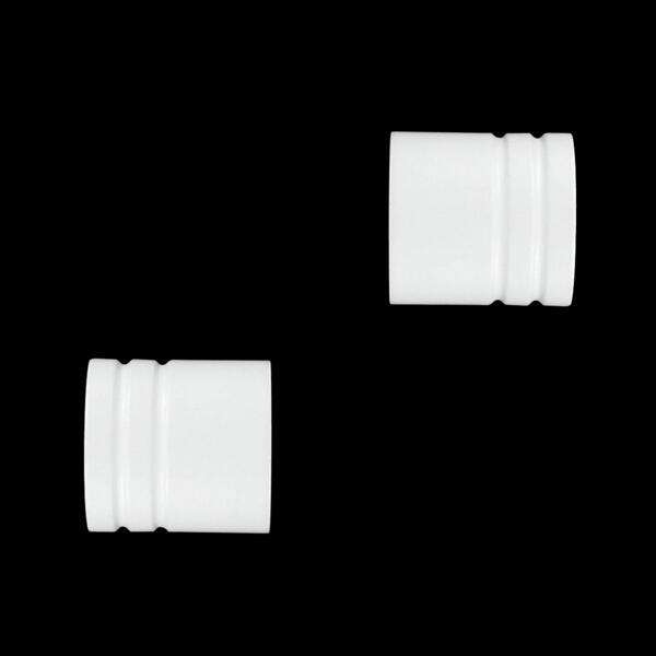 Lot de 2 embouts tringle bois (D28 mm) Bouchons Blanc