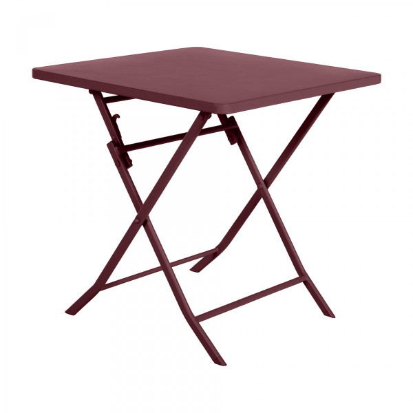 Vooroordeel Uitgaven natuurpark Tuintafel inklapbaar vierkant metaal Greensboro (70 x 70 cm) - Bordeaux  rood - Tuinset, tafel en stoelen - Eminza