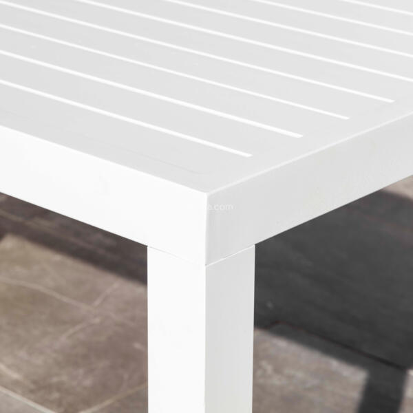 hoog model 6 personen Aluminium Murano - Wit - Tuinset, tafel en stoelen - Eminza