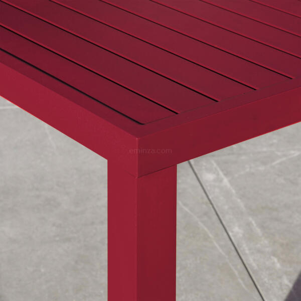 Dakraam paradijs overal Tuintafel 8 personen Aluminium Murano (136 x 136 cm) - Rood - Tuinset,  tafel en stoelen - Eminza