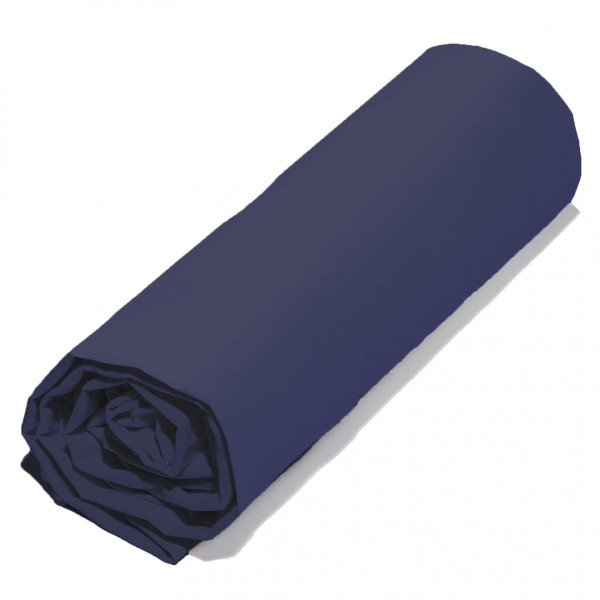 Drap housse satin de coton (160 cm) Pola Bleu indigo