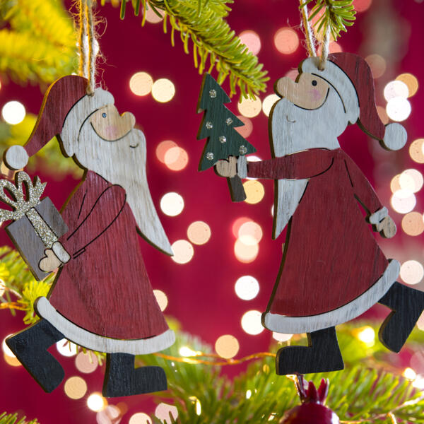 Clam meubilair Kraan Kerstman Adam om op te hangen Rood - Kerstballen en kerstversiering - Eminza