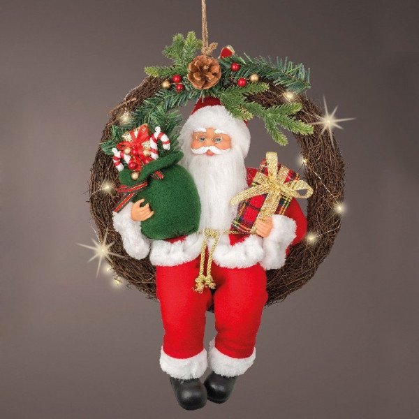 Père Noël grand DECO-Personnage Santa Claus Père Noël Chambre Décoration 55 cm 