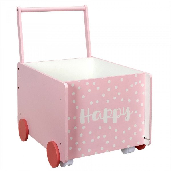 Caja para juguetes con Happy Rosa - Mueble infantil - Eminza