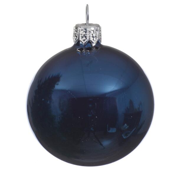 Lot de 4 boules de Noël (D100 mm) Arctique Bleu nuit