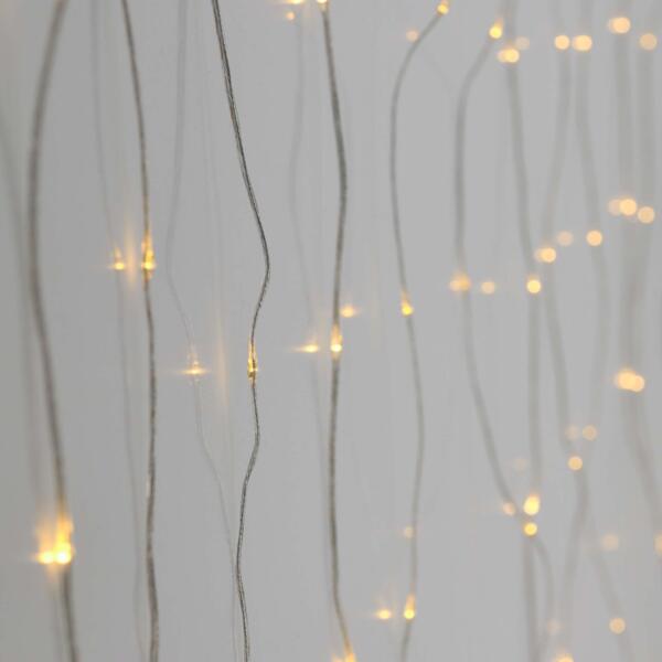 Rideau lumineux H1,90 m Blanc chaud 200 Micro LED