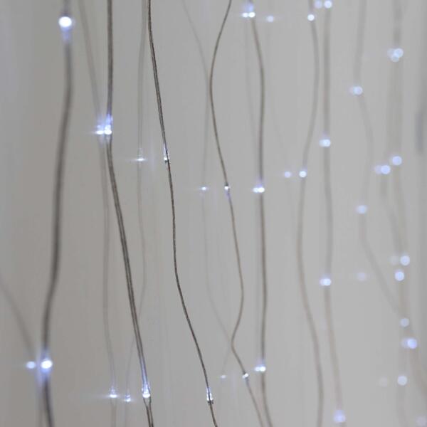 Rideau lumineux H1,90 m Blanc froid 400 Micro LED
