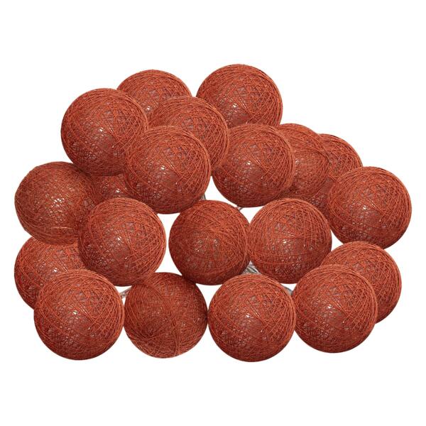 Guirlande 20 boules Terracotta