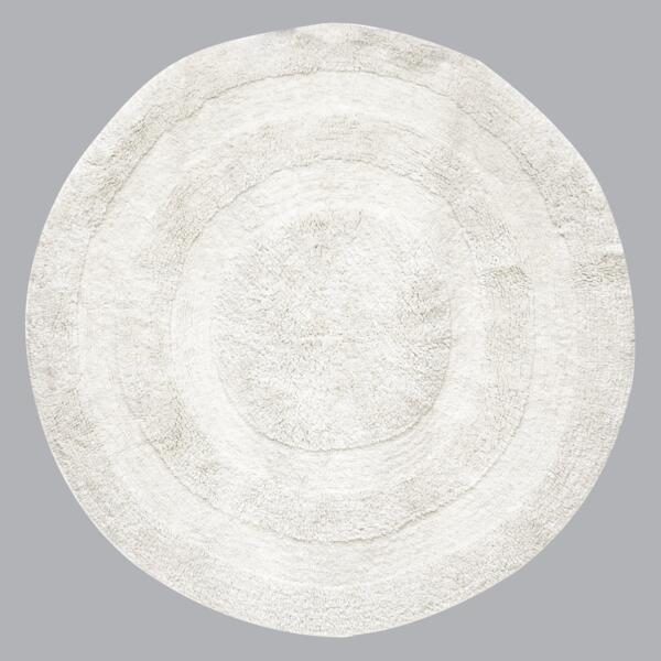 Tapis coton (120 cm) Spirale Blanc