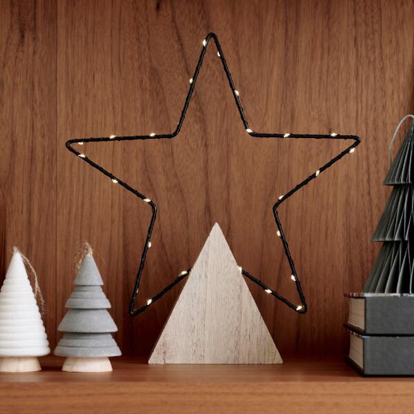 Étoile lumineuse Lumi à piles GM Blanc chaud - Déco de Noël pour la maison  - Eminza