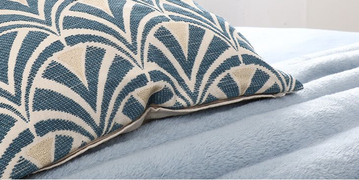 cuscino blu stile art d�co