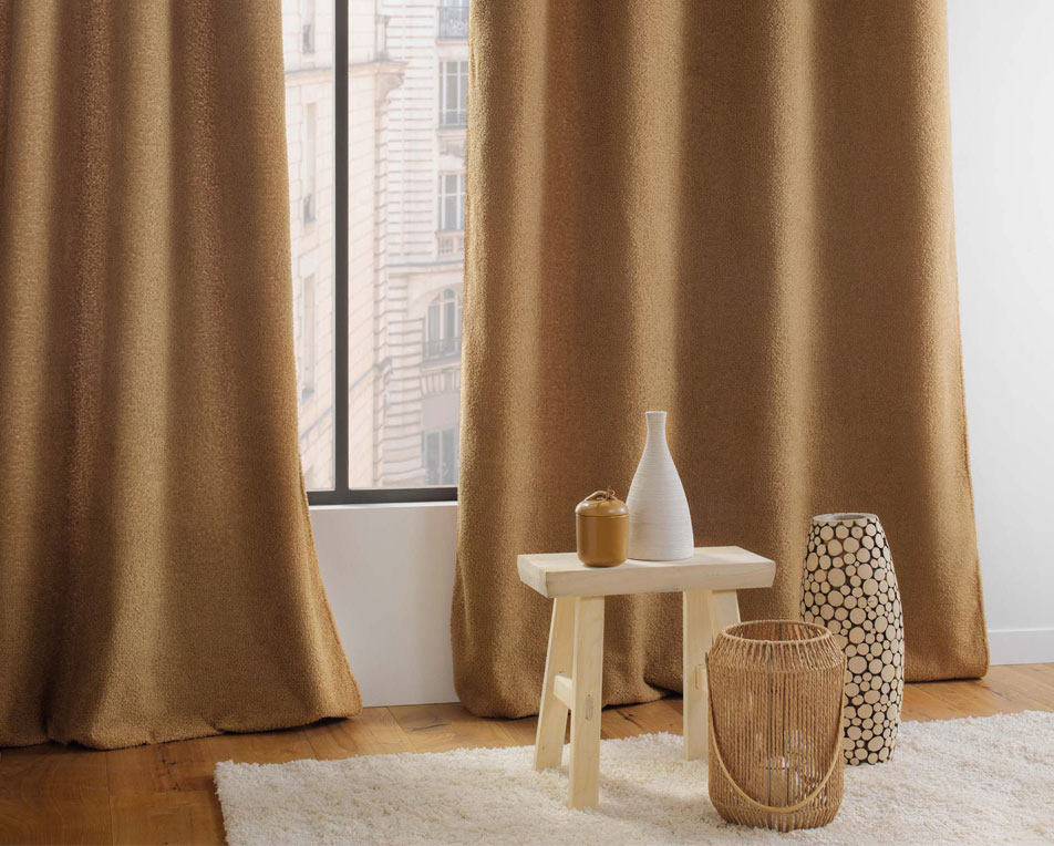 Gordijn boucl� wol