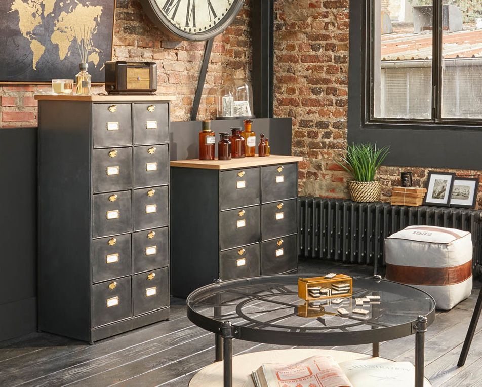 salone stile vintage industriale