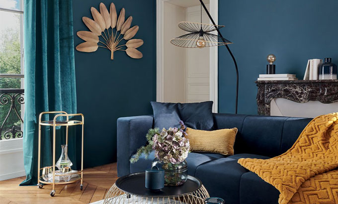 coussin design, décoratif, haut de gamme, bleu - coussins decoration