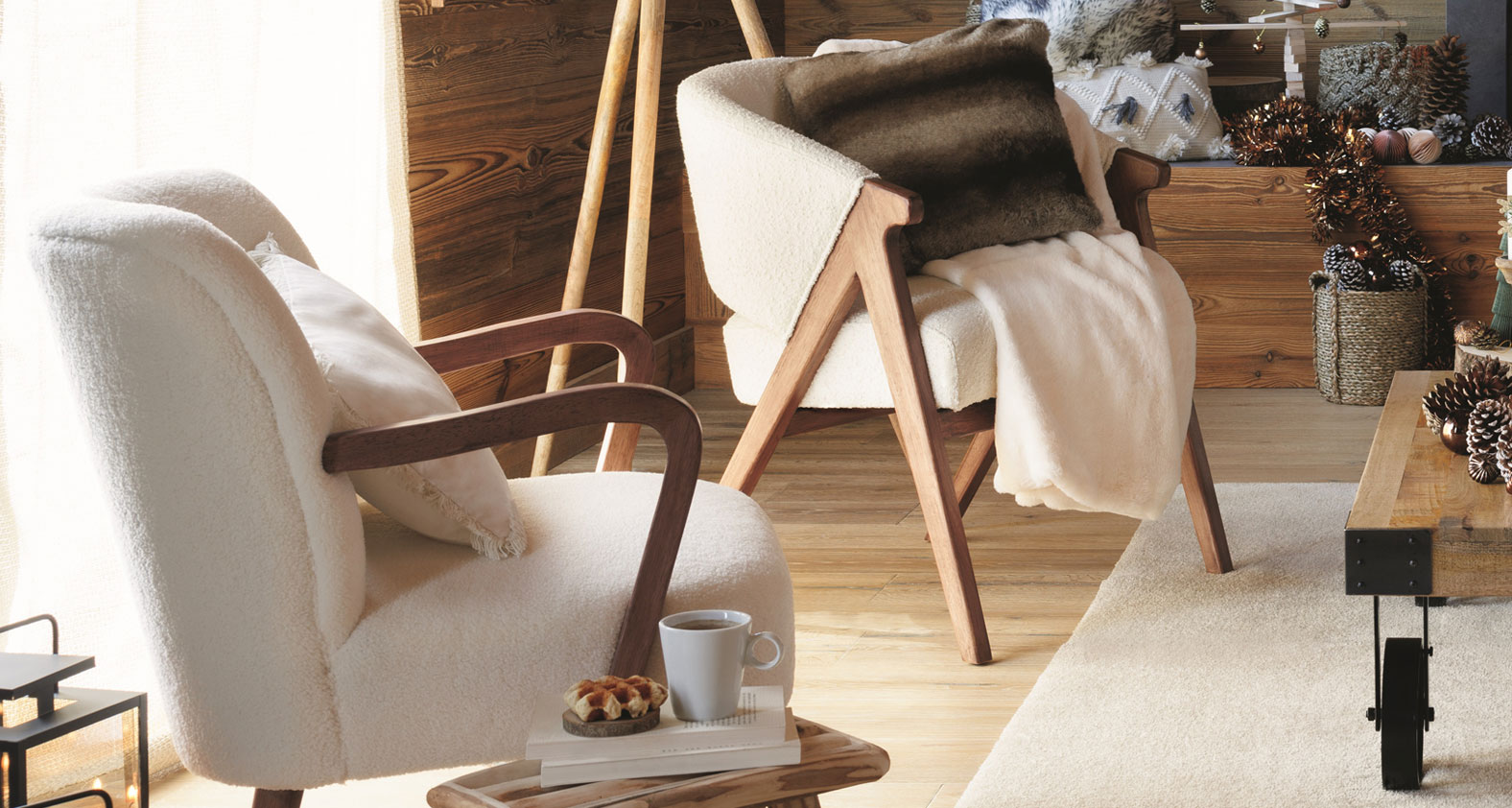 poltrona in lana arricciata