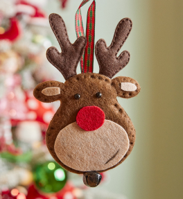 Weihnachtsdekoration: brauner Rentierkopf