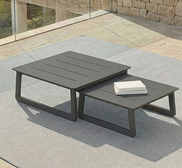 mesa baja de jard�n de aluminio