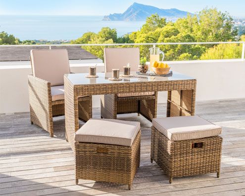 Balkon tuinset  bruin - Menorca collectie