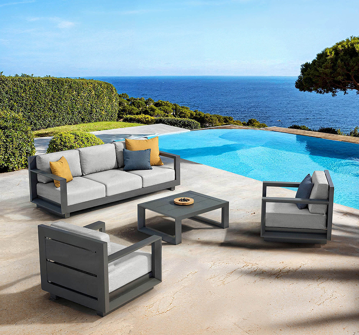 Salon de jardin aluminium - Elba