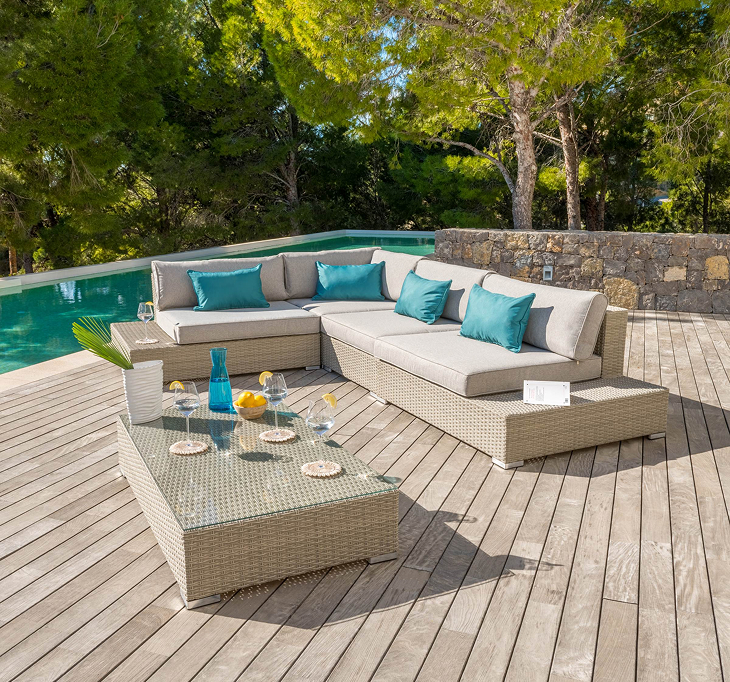 Conjunto de jard�n bajo Palma blanco