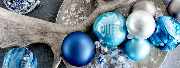 palline di Natale blu