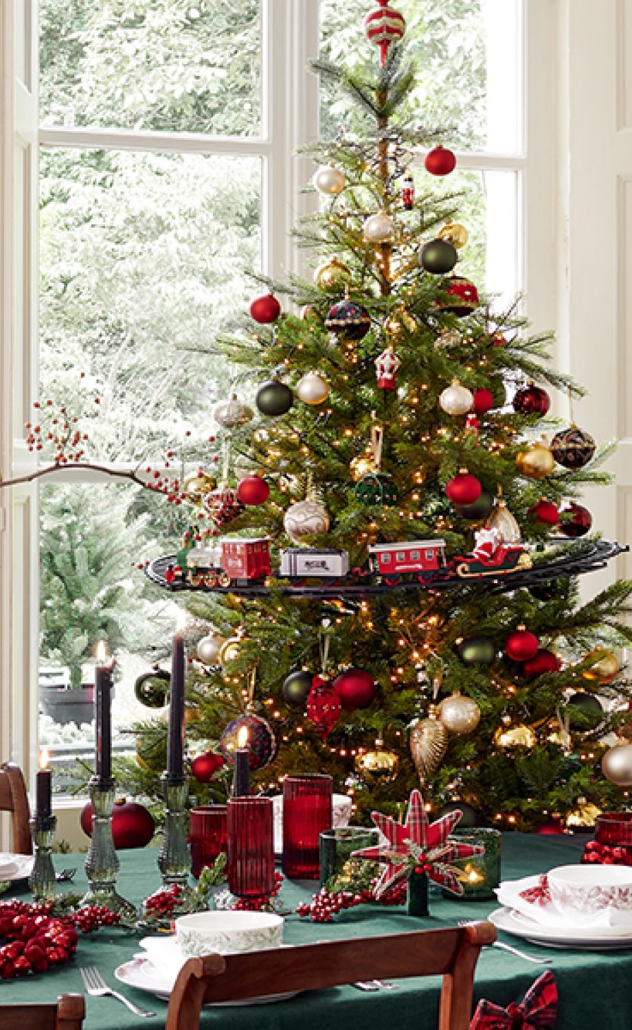 árbol de navidad decorado