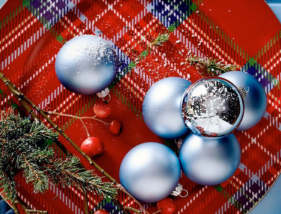 bola de Navidad azul claro