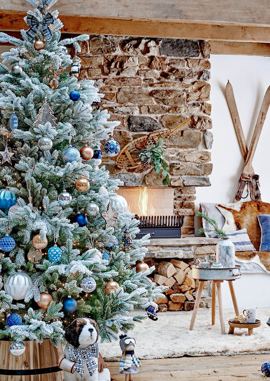 albero di Natale stile chalet di montagna