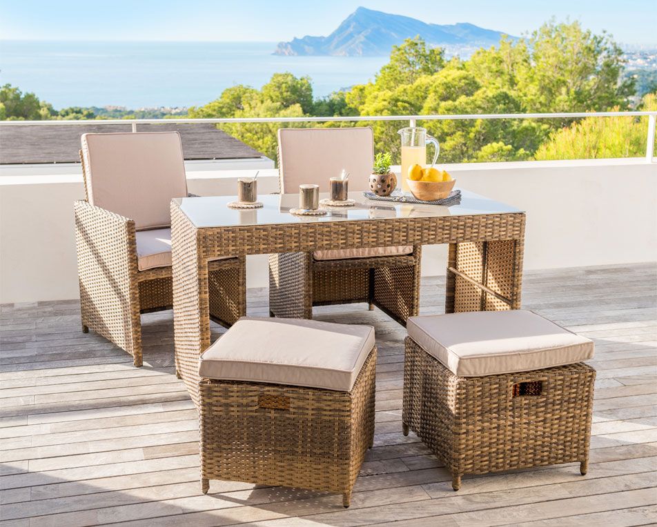 Balkon tuinset  bruin - Menorca collectie