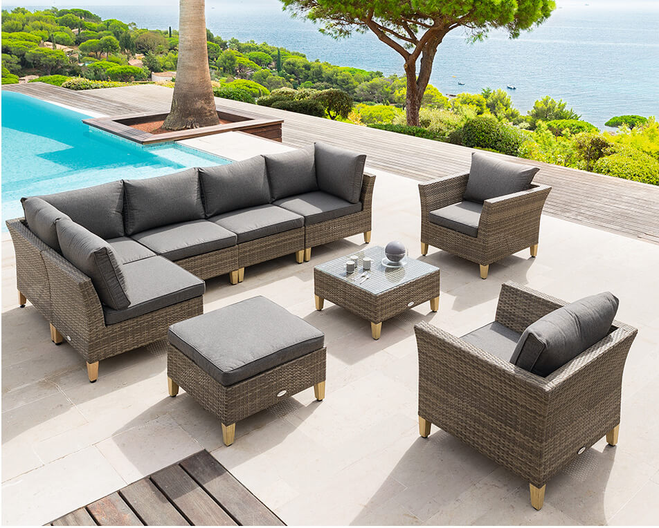 Wicker loungeset - Cyclades collectie