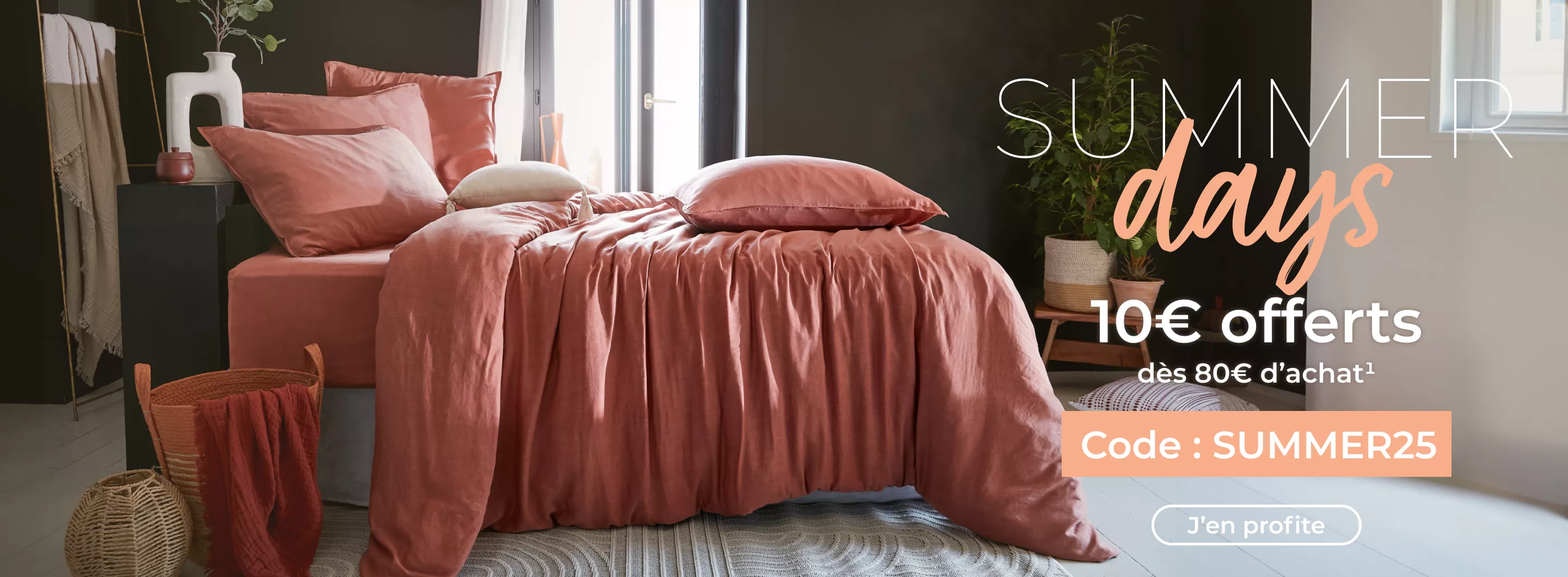 housse de couette en lyocell rose