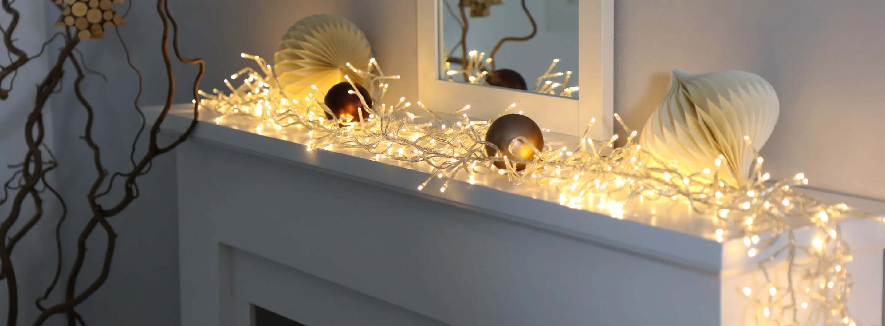 LED-lyskæde i varm hvid