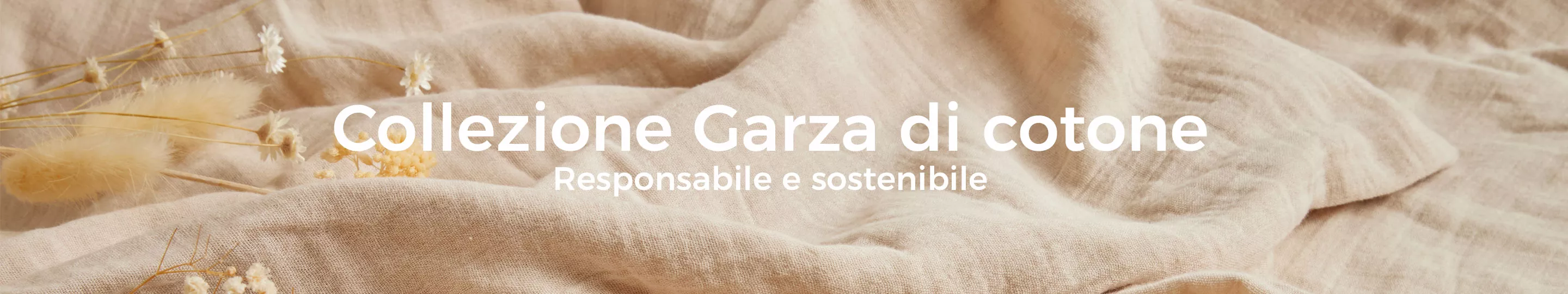 zoom matière gaze de coton beige