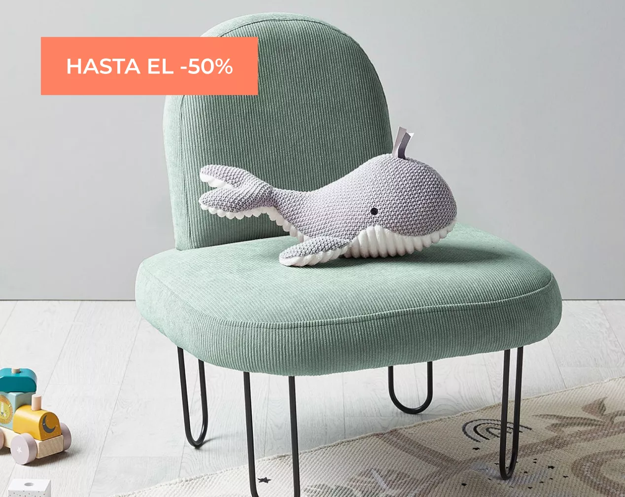 sillón infantil verde