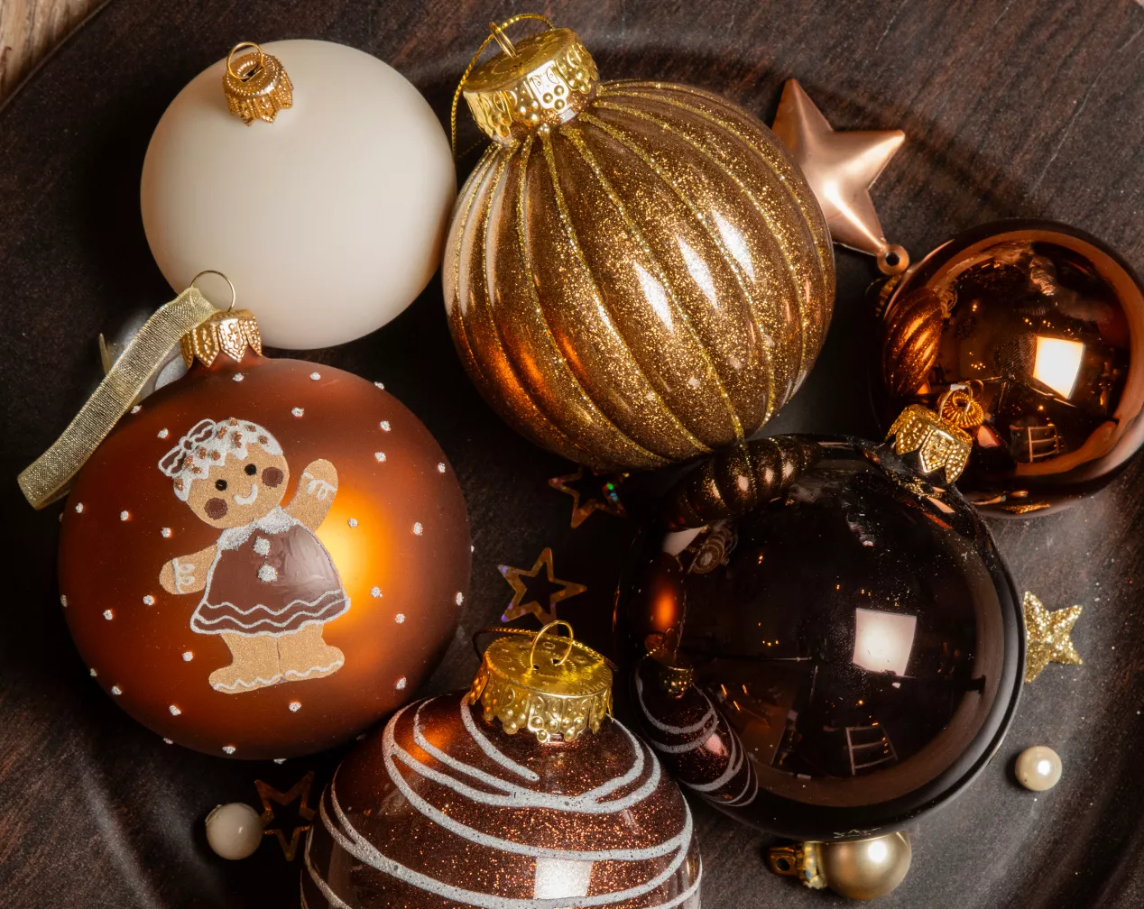 boules de noël cuvrées