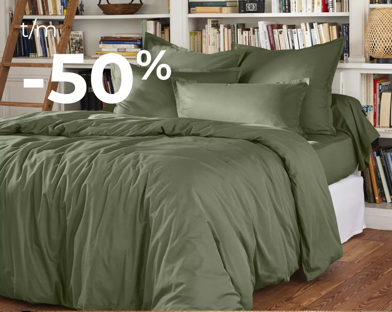 groene perkal dekbedovertrek